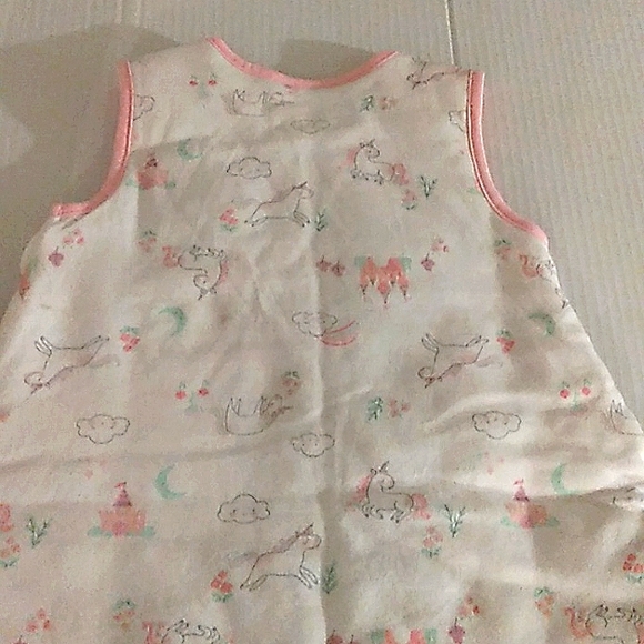 ☆NWT☆Sweet NB Girl ~EMMA'S GARDEN" Unicorn Print Winter Sleep Sack/Blanket Sleep - Picture 9 of 14
